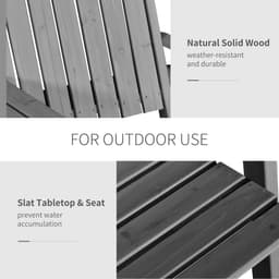 image-Outdoor 2-Seater Furniture Wooden Garden Bench for Yard, Lawn, Porch, Patio Grey