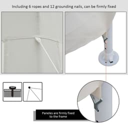 image-Hexagon Netting Gazebo-Creamy White