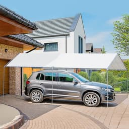 image-3m x 6m Heavy Duty Galvanized Steel Frame Canopy Vehicle Shelter