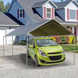 image-3m x 6m Heavy Duty Galvanized Steel Frame Canopy Vehicle Shelter