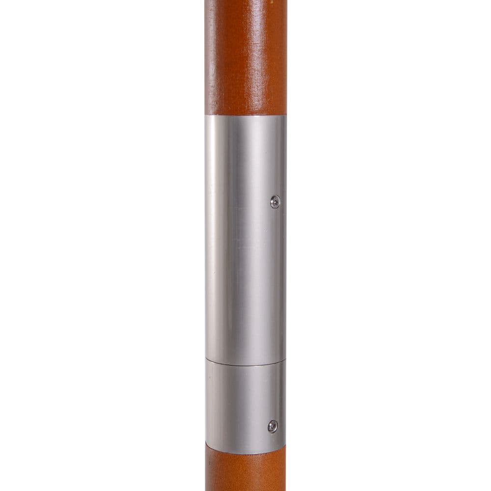 image-2m x 1.5m Tilt Mechanism Bamboo Wooden Frame Parasol Deep Grey