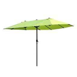 image-Sun Umbrella Canopy Double-sided Crank Sun Shade Shelter 4.6M Grass Green