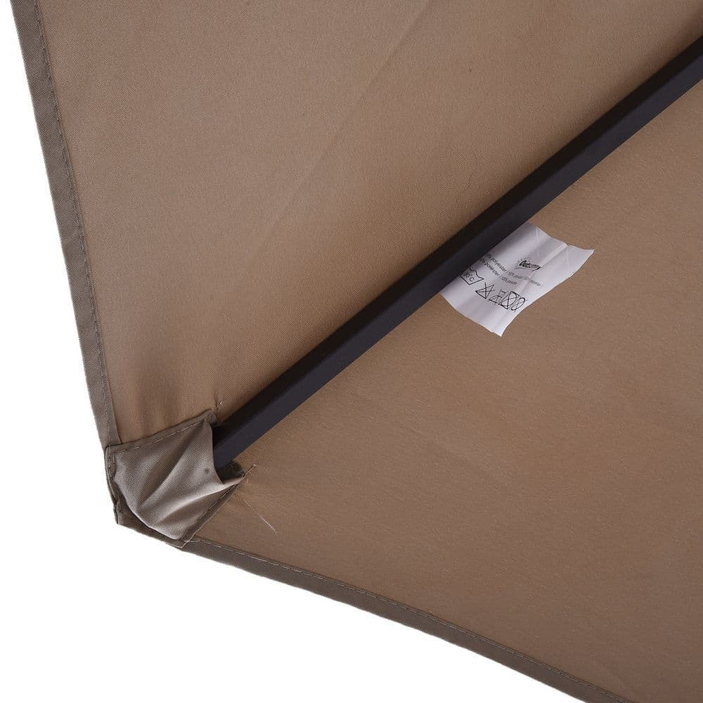 image-4.6m Double-Sided Patio Parasol Sun Umbrella-Tan