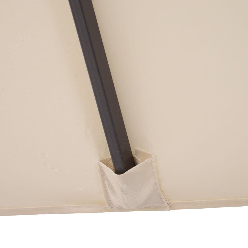 image-4.6m Double-Sided Patio Parasol Sun Umbrella-Cream White