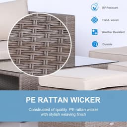 image-6-Seater Sofa & Coffee Table Rattan Outdoor Garden Furniture Set Grey