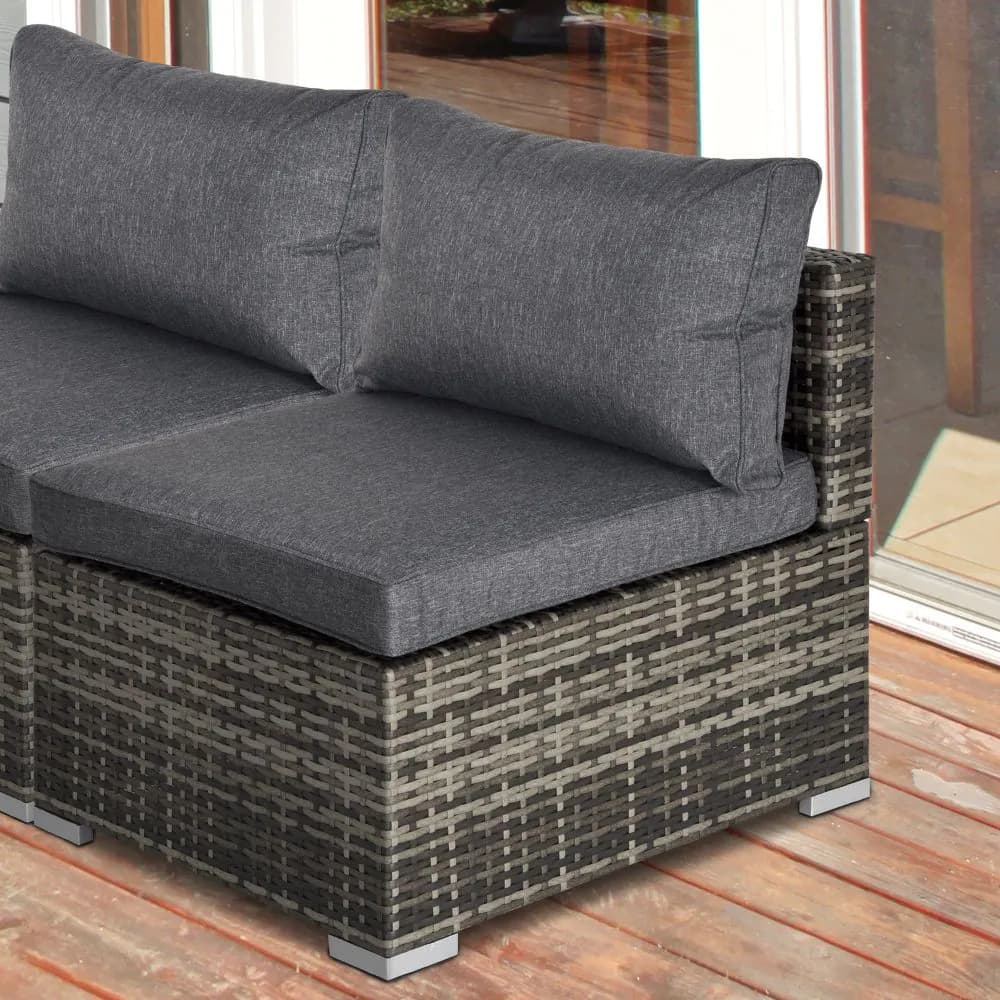 image-Outdoor Garden Furniture Rattan Single Sofa with Cushions