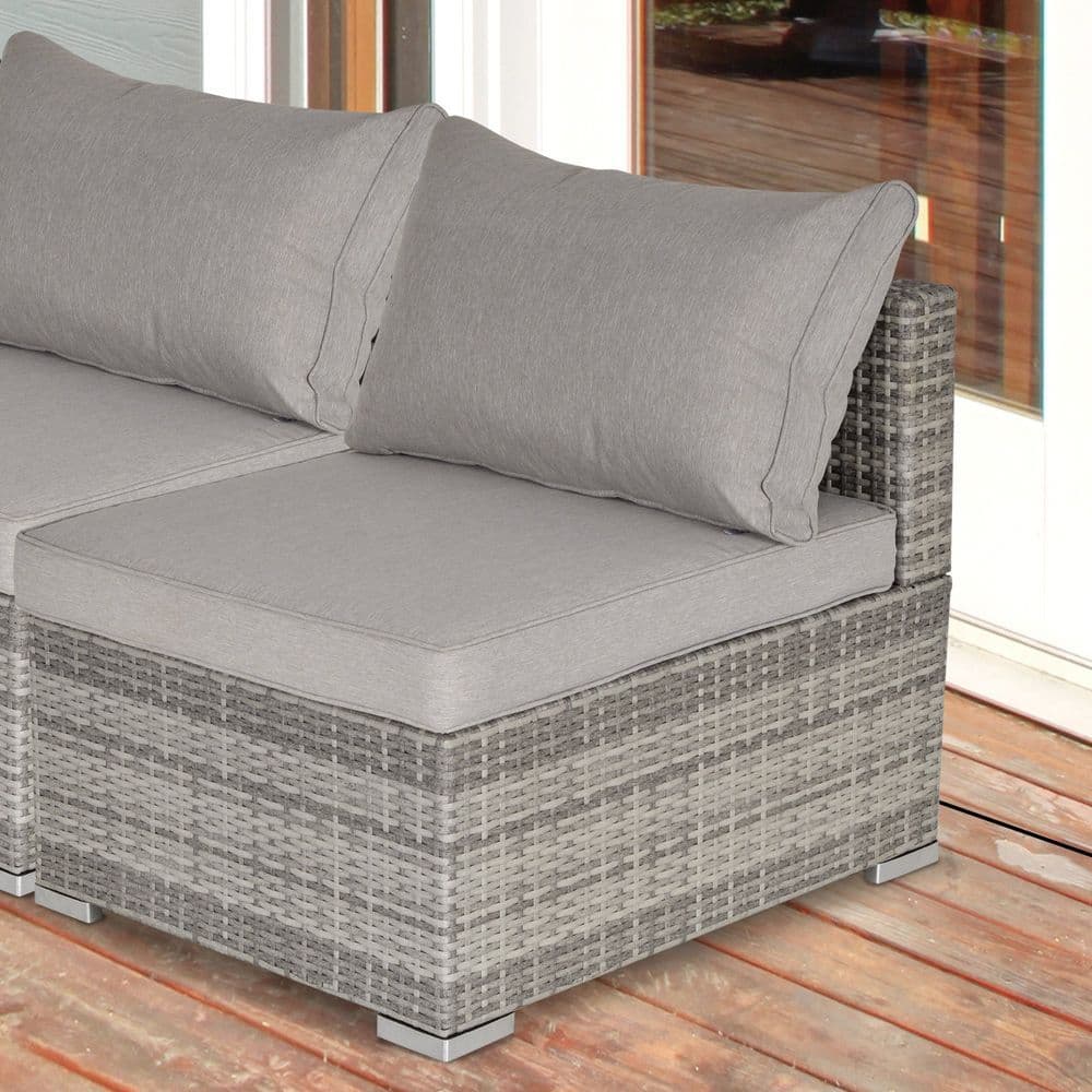 image-Garden Furniture Rattan Single Sofa with Cushions