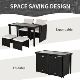 image-5 P? Rattan Set-Black/Creamy White