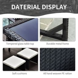 image-5 P? Rattan Set-Black/Creamy White