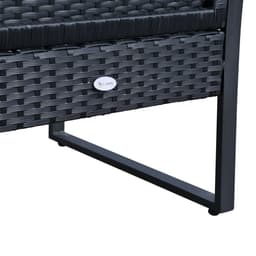 image-3 Pc Patio Rattan Coffee Set-Black
