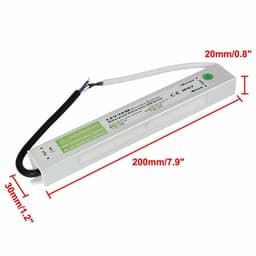 image-IP67 Waterproof LED Driver Power Supply Transformer AC90V-240V / DC12V Power Converter