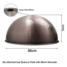 image-Retro Dome Easy Fit Light Shades Modern Ceiling Pendant Lampshades Metal colors