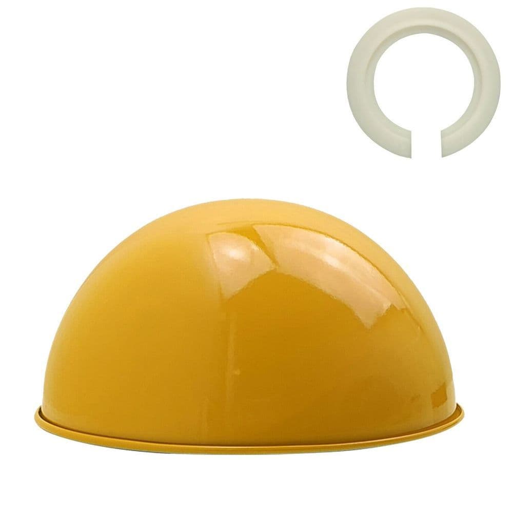 image-Retro Dome Easy Fit Light Shades Modern Ceiling Pendant Lampshades Metal colors