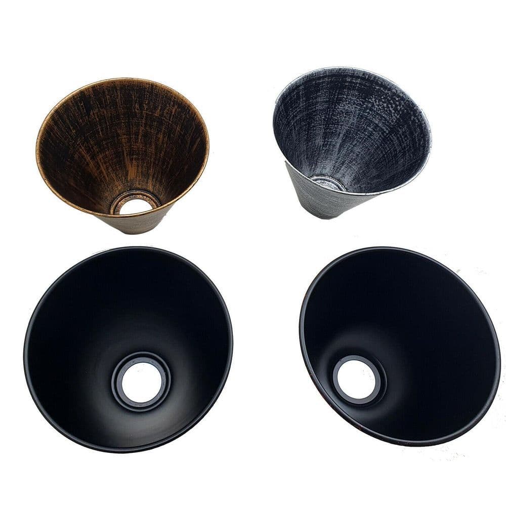 image-Large Easy Fit Pendant Light Shade 18cm Metal Lampshade Wall Lamp