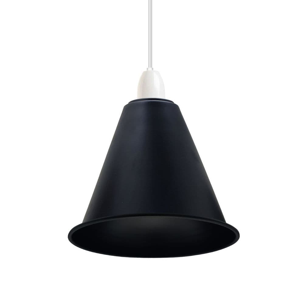 image-Large Easy Fit Pendant Light Shade 18cm Metal Lampshade Wall Lamp
