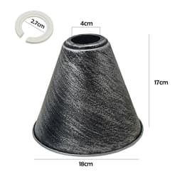 image-Large Easy Fit Pendant Light Shade 18cm Metal Lampshade Wall Lamp