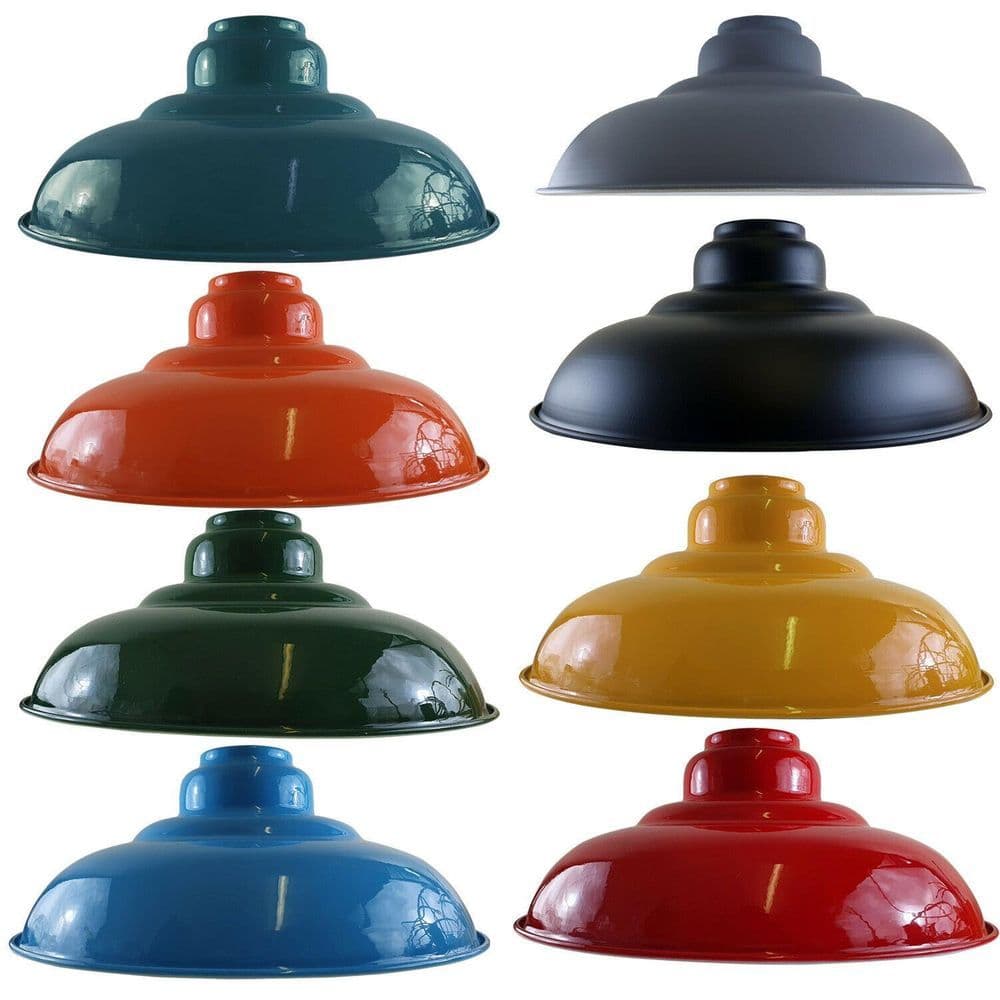 image-Ceiling Pendant Industrial Style Gloss Modern Metal Indoor Home Light Lampshade