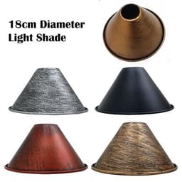 image-18mm x 10mm Large Easy Fit Pendant Light Shade Metal Lampshade Wall Lamp