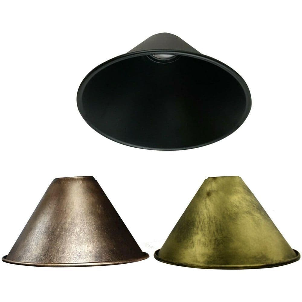image-18mm x 10mm Large Easy Fit Pendant Light Shade Metal Lampshade Wall Lamp
