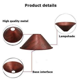 image-18mm x 10mm Large Easy Fit Pendant Light Shade Metal Lampshade Wall Lamp