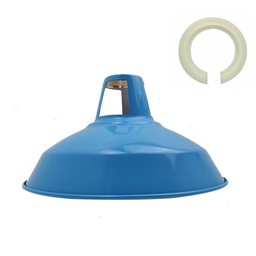 image-Retro Barn Light Shades Modern Ceiling Pendant Lampshades Metal Various Colors