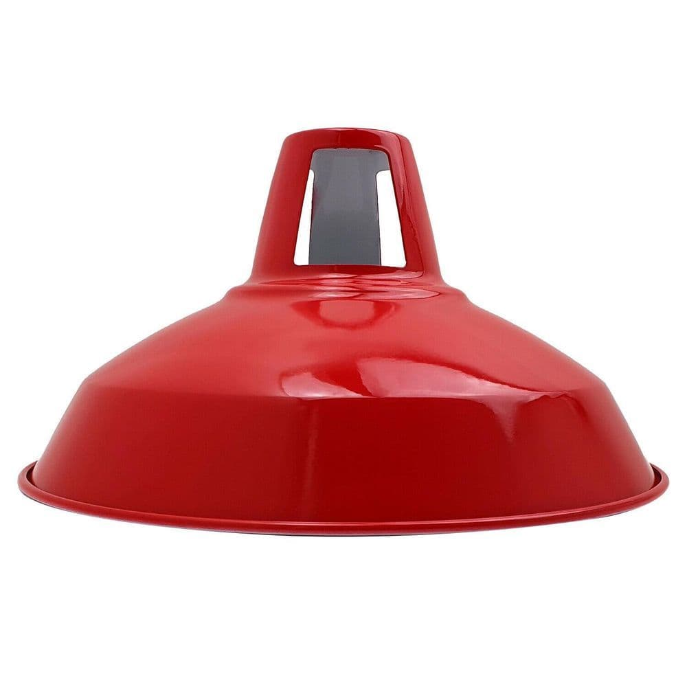 image-Retro Barn Light Shades Modern Ceiling Pendant Lampshades Metal Various Colors