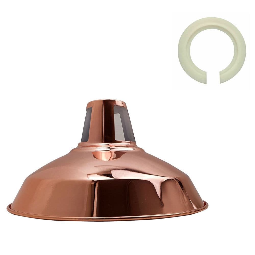 image-Retro Barn Light Shades Modern Ceiling Pendant Lampshades Metal Various Colors
