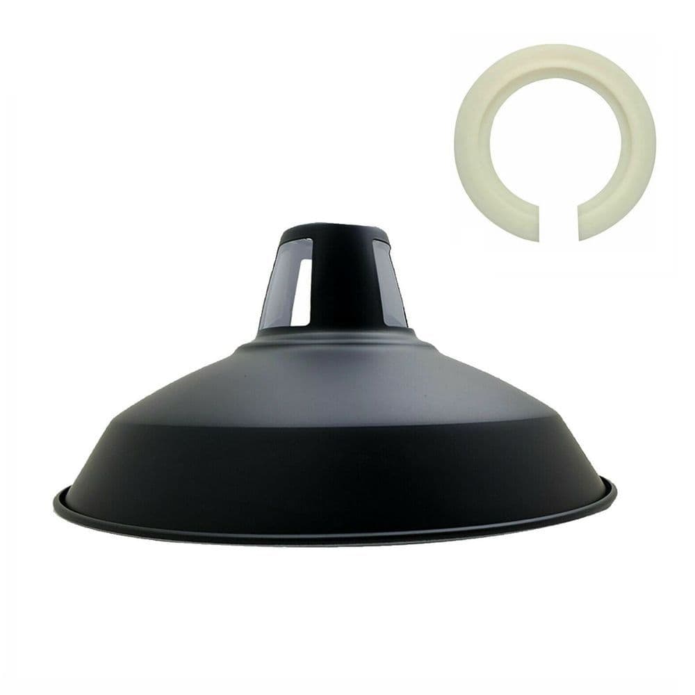 image-Retro Barn Light Shades Modern Ceiling Pendant Lampshades Metal Various Colors