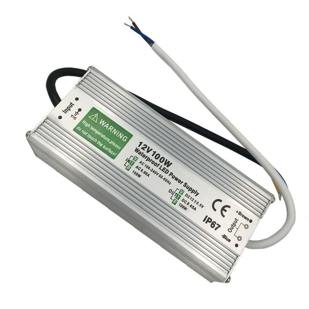 image-IP67 Waterproof LED Driver Power Supply Transformer AC90V-240V / DC12V