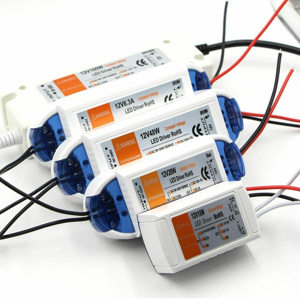 image-LED 18W100W Power Adapter Driver DC12V LED Transformer for LED Strips MR16 CCTV