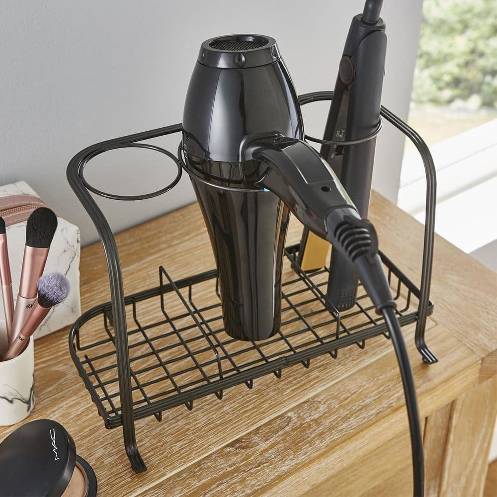 image-3 compartments Heat-resistant Holder for Straighteners Curling tongs & Hair Dryers