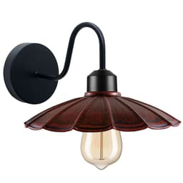 image-Vintage Industrial Antique Brass Wall Sconces Metal Shade Indoor Light Fitting
