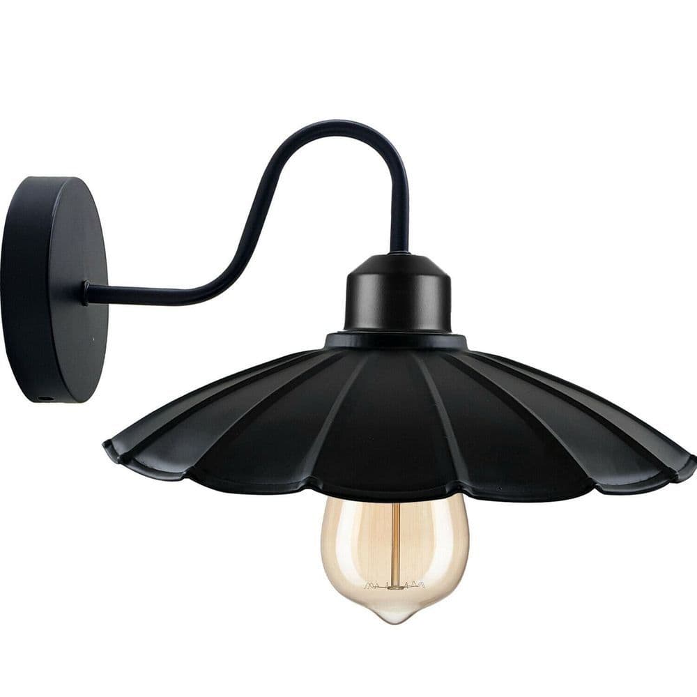 image-Vintage Industrial Antique Brass Wall Sconces Metal Shade Indoor Light Fitting