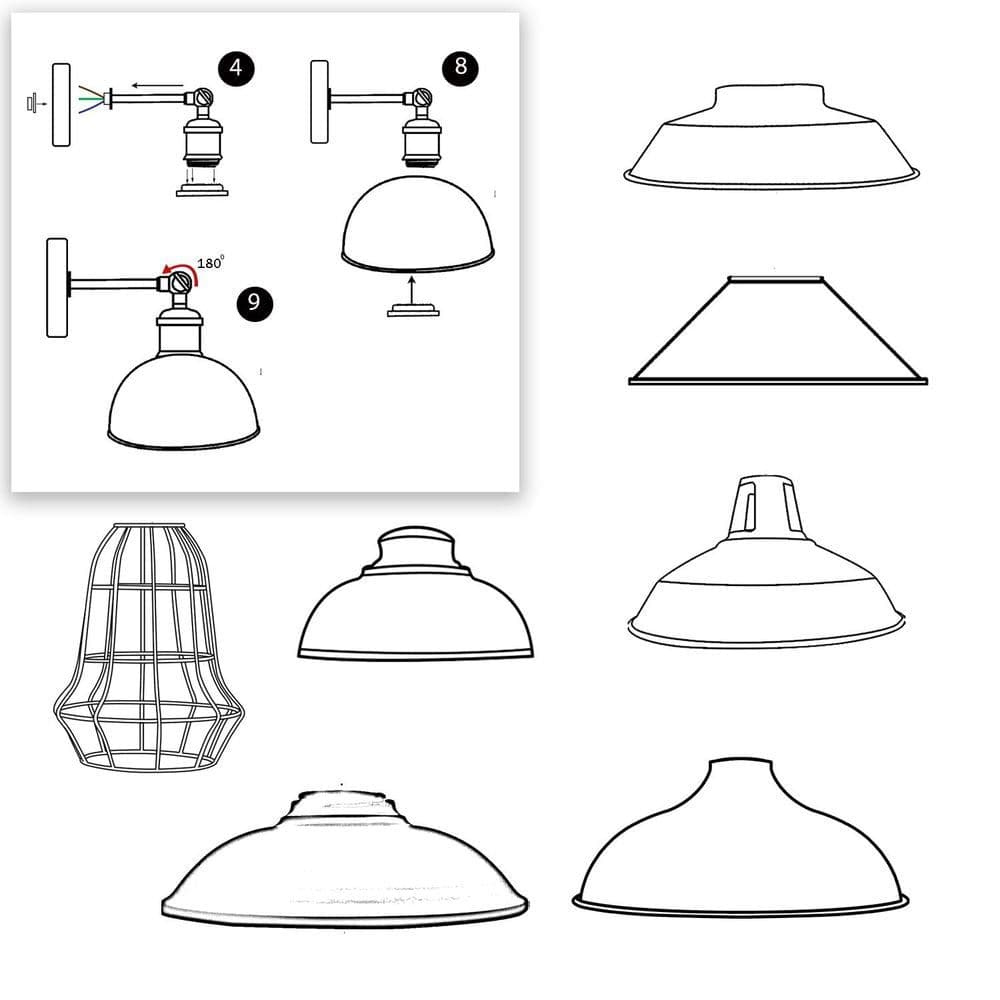 image-Vintage Wall Lamp Industrial Retro Loft Metal Wall Lights Sconce Lamp UK