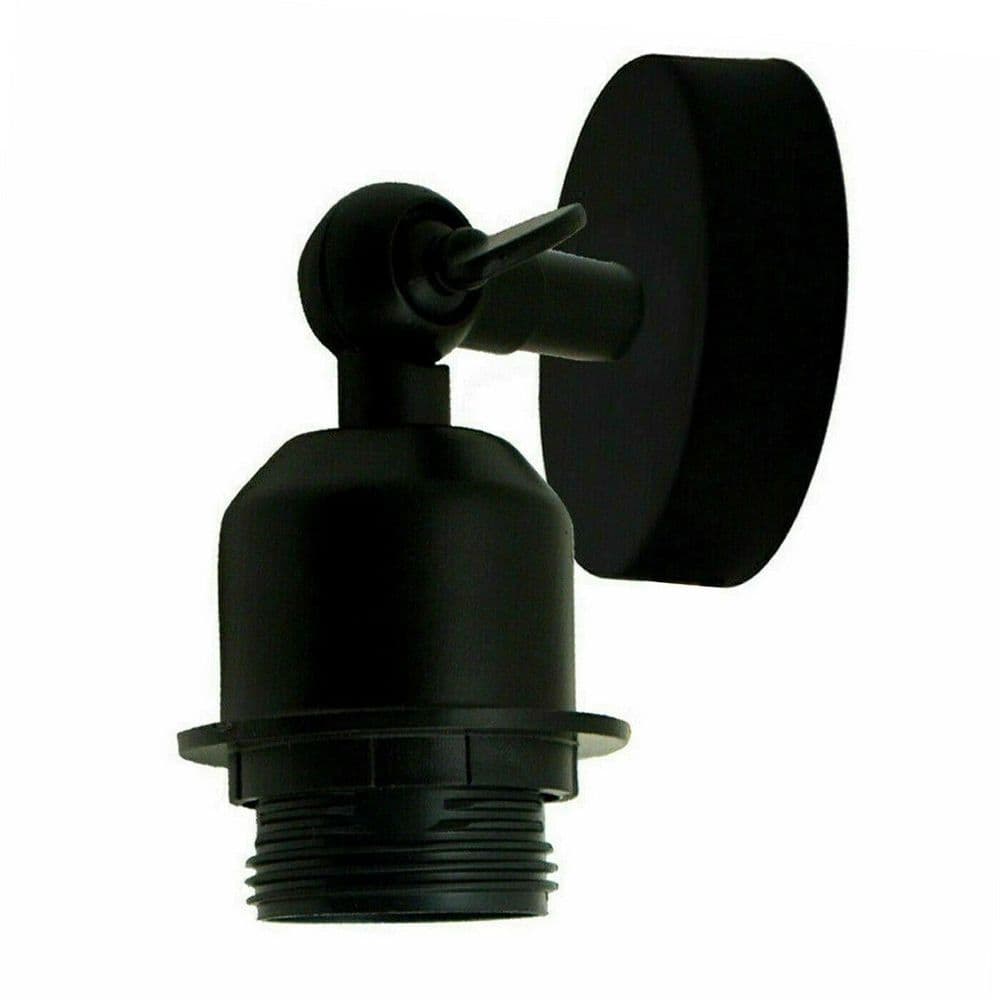image-Vintage Industrial Indoor Lamp Holder Flush Mount Adjustable Wall Sconce Light Multi Room
