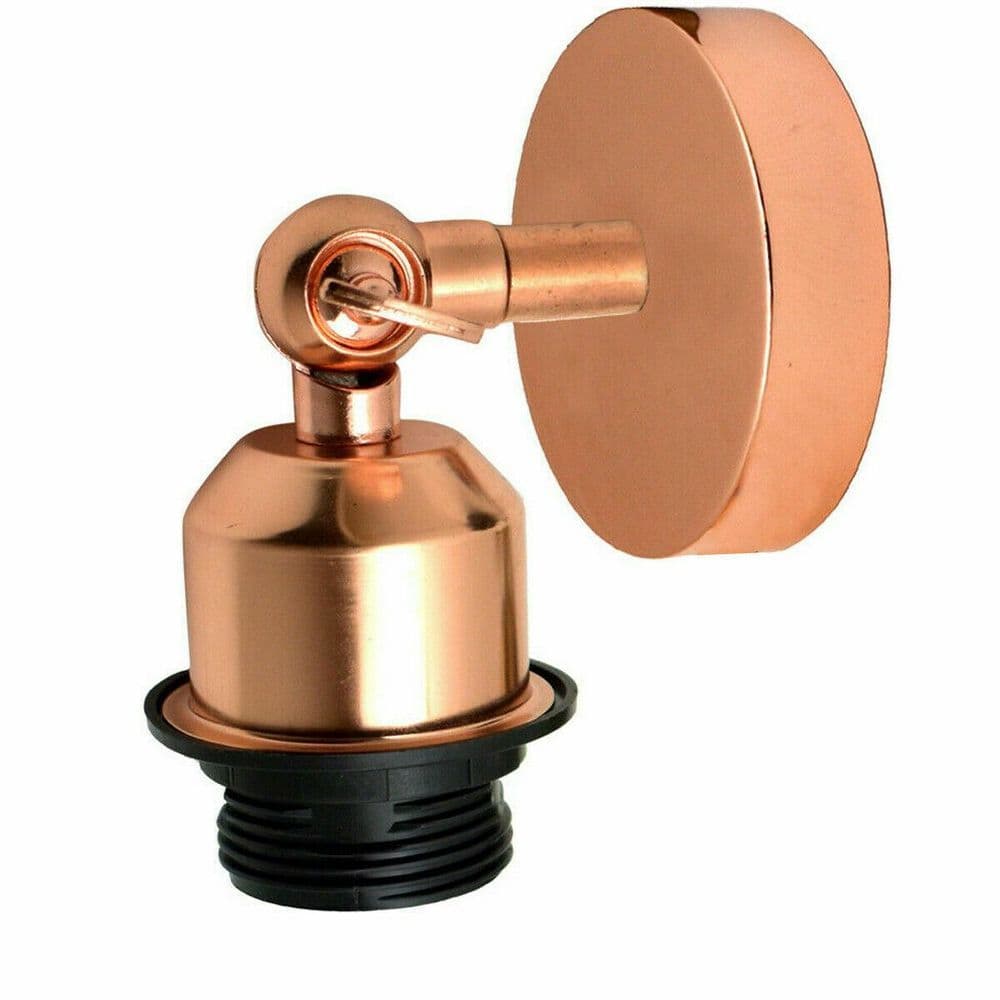 image-Vintage Industrial Indoor Lamp Holder Flush Mount Adjustable Wall Sconce Light Multi Room
