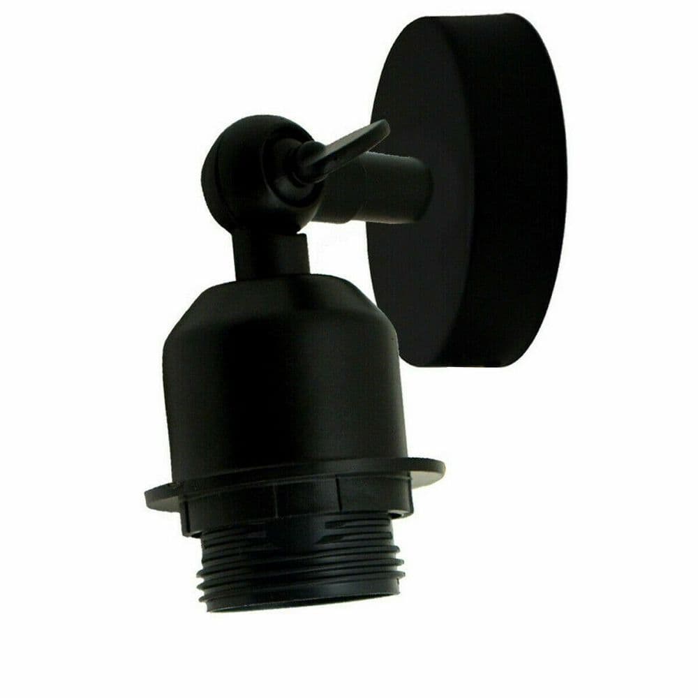 image-Vintage Industrial Indoor Lamp Holder Flush Mount Adjustable Wall Sconce Light Multi Room