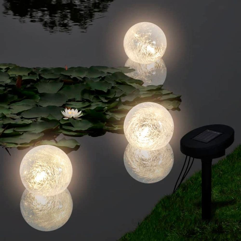 image-Solar Bowl 3 LED Floating Ball Light for Pond Swimming Pool