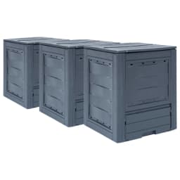 image-Garden Composters 3 pcs Grey 60x60x73cm 780 L