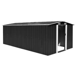 image-Garden Shed 257x298x178 cm to 257x580x181 cm Metal Green