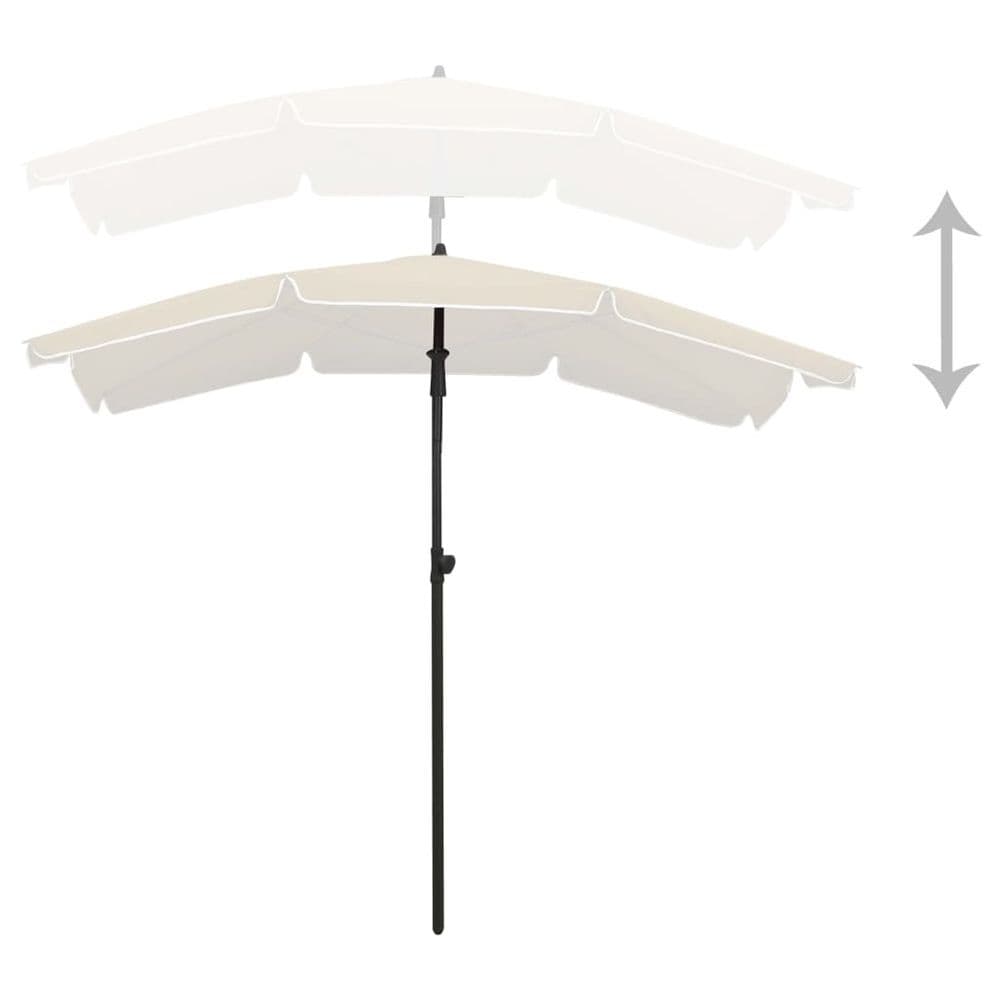 image-Garden Parasol with Pole 200x130 cm