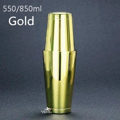 image-Stainless Steel Cocktail Boston Bar Shaker: 2-piece Set: 18oz Unweighted & 28oz