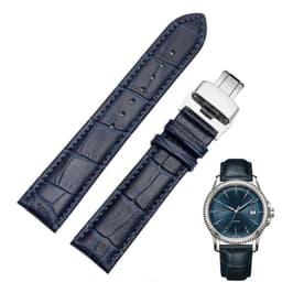 image-Zhuolei Cow Leather Watchband with Stainless Steel Buckle - Comfortable Fit