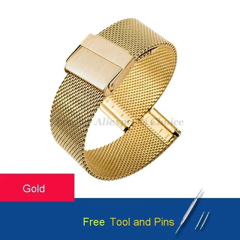 image-Langley Milanese Watchband with Double Safety Buckle - Custom Fit Bracelet