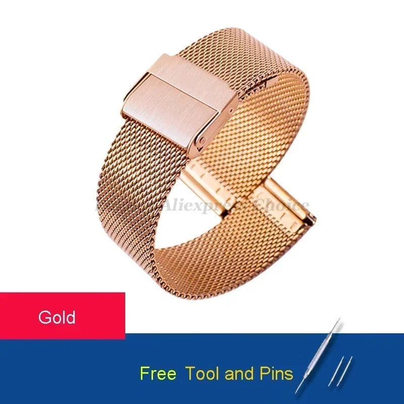 image-Langley Milanese Watchband with Double Safety Buckle - Custom Fit Bracelet