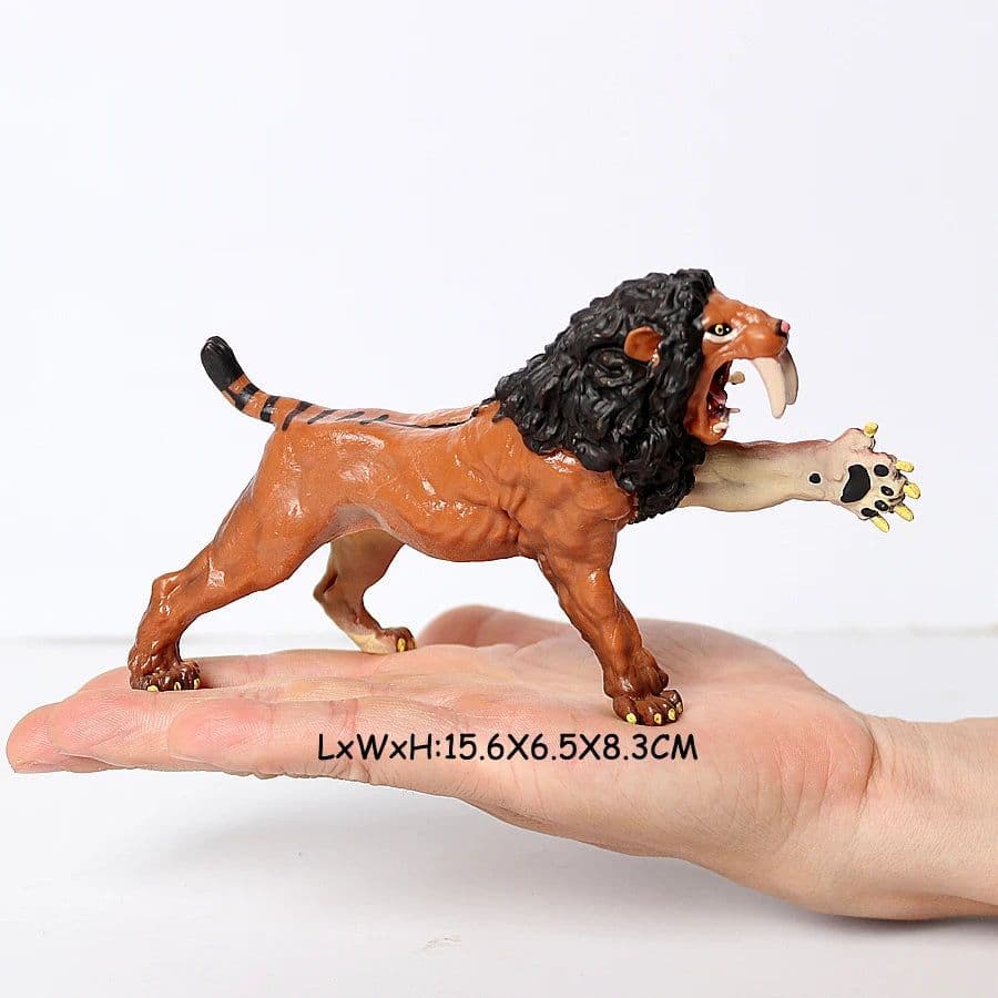 image-UTOMY Saber-Toothed Tiger & Lion Model - Educational Action Figure Toy