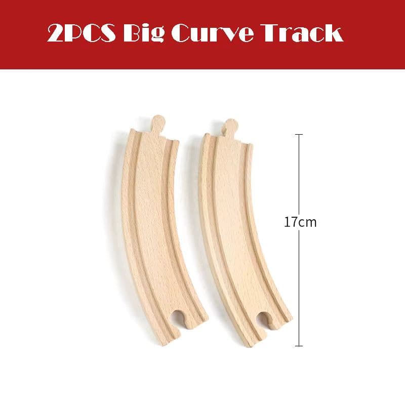 image-skxnier Wooden Railway Track - Educational 3D Assemble Train Toy