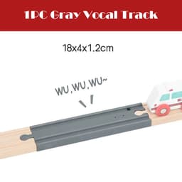 image-skxnier Wooden Railway Track - Educational 3D Assemble Train Toy