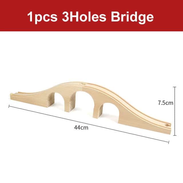 image-skxnier Wooden Railway Track - Educational 3D Assemble Train Toy