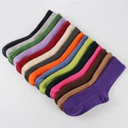 image-AGIPHA Comfortable Cotton Crew Socks - Soft & Stretchy Casual Footwear